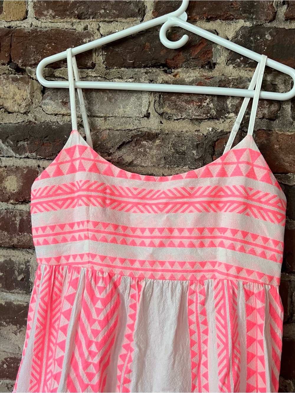 mi ami Neon Pink and White Mini Dress - Picture 3 of 10